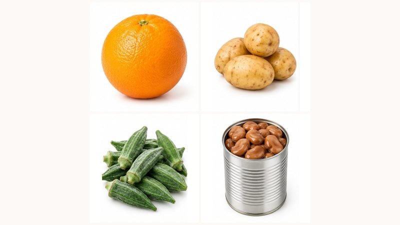Nile-Maple product divisions: fresh fruits, fresh vegetables, frozen products and canned foods